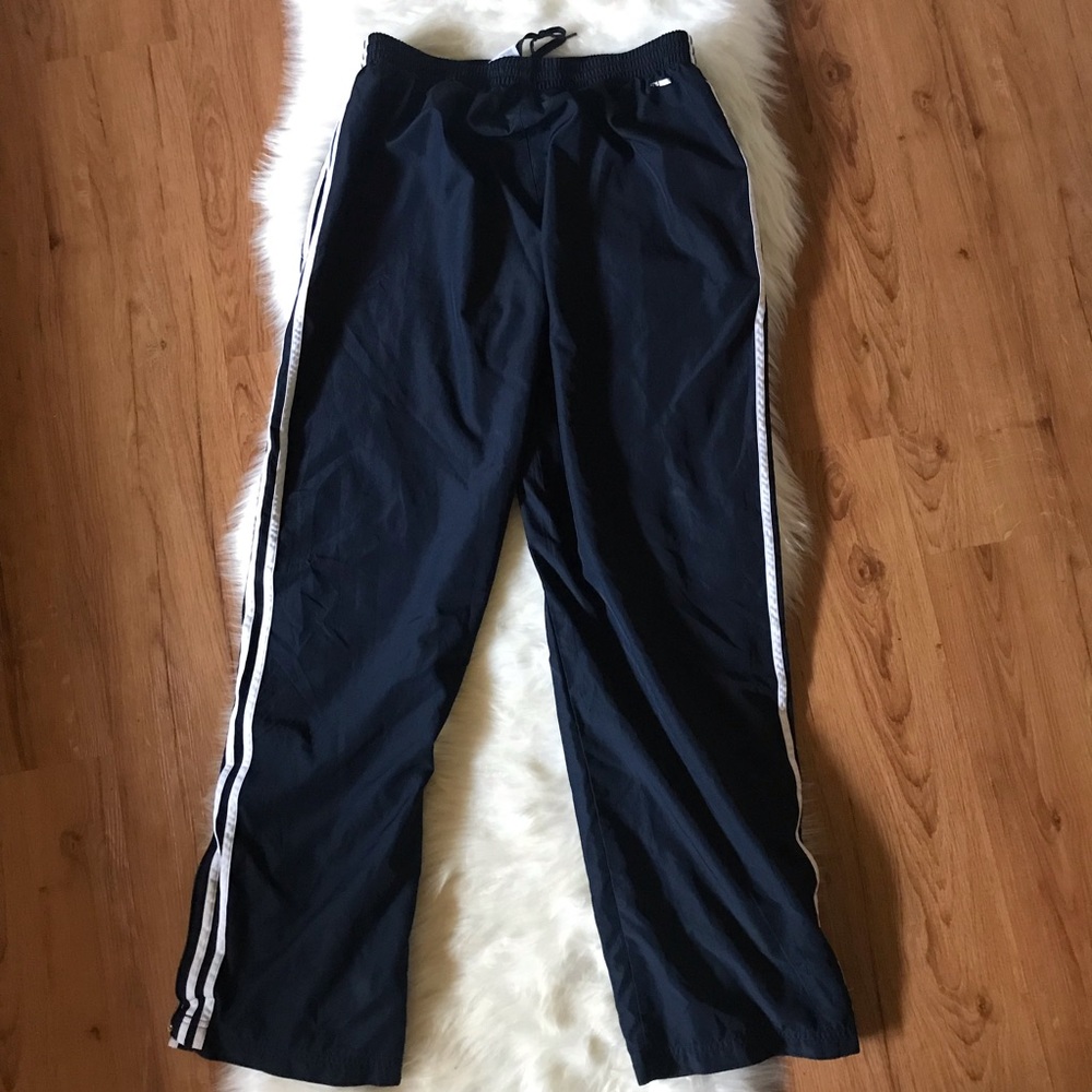 ❌SOLD❌ ADIDAS BLACK WHITE STRIPES TRACK PANTS - Picture 3 of 8